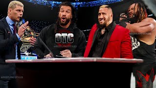 WWE 4 October 2024 Roman Reigns amp Cody Rhodes vs Jacob Fatu amp Solo Sikoa contract signing highlights [upl. by Doralynn]