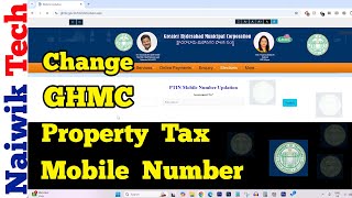 How to Update  Change GHMC Property Tax mobile number  PTIN Mobile Number updation online [upl. by Nagrom172]