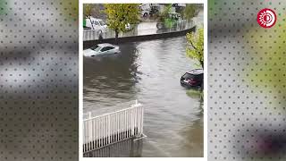 Inundaciones paralizan Cataluña la DANA afecta trenes carreteras y el aeropuerto de Barcelona [upl. by Htilil]