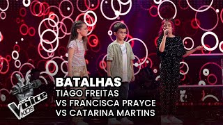 Tiago Freitas vs Francisca Prayce vs Catarina Martins Batalhas  The Voice Kids Portugal 2024 [upl. by Armando]