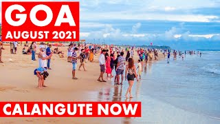 Goa  Calangute Beach  August  2021  Sunset  Nightlife  Goa Vlog  Calangute Market  Goa 2021 [upl. by Toy]