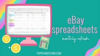 eBay spreadsheet  monthly refresh [upl. by Htiel]