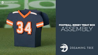 SVG File  Football Jersey Treat Box  Assembly Tutorial [upl. by Madeline]