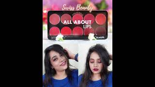 Swiss Beauty ALL ABOUT LIPS palette 💋 [upl. by Hepza]