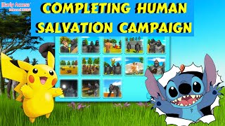 Completing HUMAN SALVATION CAMPAIGN in Animal Revolt Battle Simulator Gameplay Playthrough [upl. by Adrahs]