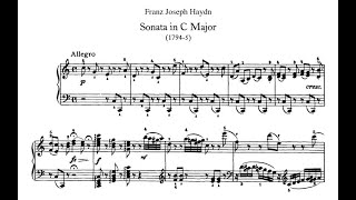 J Haydn  Piano Sonata in C Major HobXVI50 with score [upl. by Urdna]