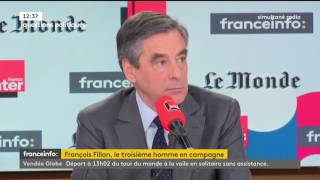 quotMa conviction est que je serai au 2nd tourquot  François Fillon [upl. by Annekim]