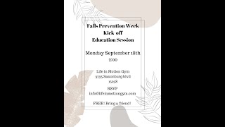 Falls Prevention Awareness presentation NCOA [upl. by Egide631]