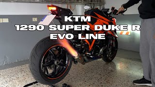 KTM Super Duke R 1290 Akrapovic Evo Line Cold start amp Flames [upl. by Umberto]