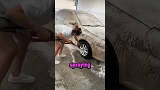 Worlds Dirtiest Car gets Cleaned 😱❤️ shorts [upl. by Eittel]