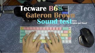 Tecware B68 Gateron Brown Sound test Stock and Modded [upl. by Nyer]