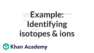 Worked example Identifying isotopes and ions  Chemistry  Khan Academy [upl. by Alysia]