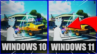 Fortnite RUNNING on WINDOWS 11 vs WINDOWS 10 [upl. by Sergent781]