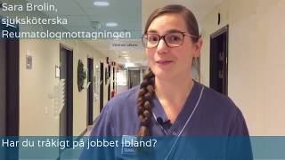 Sara Brolin sjuksköterska på reumatologmottagningen i Huddinge [upl. by Negiam649]