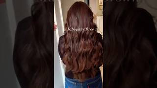 Mahogany brown hair colour shade shorts [upl. by Inaluahek]