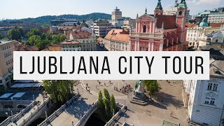 LJUBLJANA SLOVENIA  Winter city tour [upl. by Fromma]