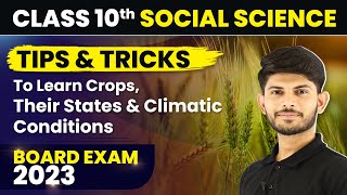 Tips amp Tricks to Learn Crops Their States amp Climatic Conditions  Class 10 SST 202223 [upl. by Sigismondo623]