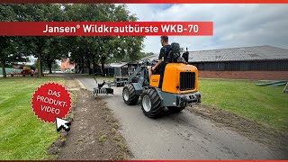 Wildkrautbürste Jansen® WKB70 Wildkrautbesen Unkrautbürste hydraulisch [upl. by Ynavoj]