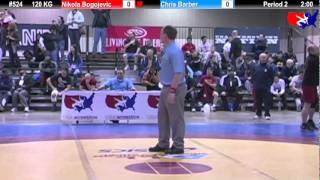 2011 US Open SAT GR 120 KG Nikola Bogojevic vs Chris Barber Champ Round 1 [upl. by Eicyac]