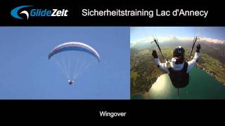 Rollen  Wingover Manövervideo GlideZeit Sicherheitstraining Lac dAnnecy [upl. by Avin]