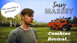 Sassy Massey 860 Combine  Perkins 6 Cylinder How to prime fuel system [upl. by Naliorf440]