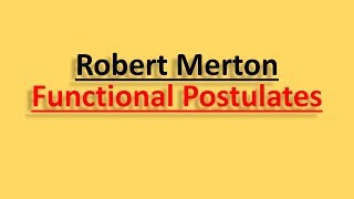 Sociology for UPSC  ROBERT MERTON  Functional Postulates  Lecture 79 [upl. by Prager]