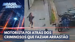 Motorista persegue ladrões que faziam arrastão no Jaçanã em São Paulo  Brasil Urgente [upl. by Asenaj857]