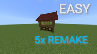 Minecraft Survival Starter House Build 5x Remake [upl. by Bernj835]