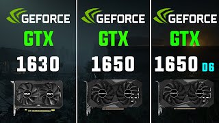 GTX 1630 vs GTX 1650 vs GTX 1650 D6 Test in 8 Games [upl. by Animahs]