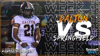 HIGH SCHOOL FOOTBALL  Dalton vs Springfield  Playoff HIGHLIGHT [upl. by Arlie980]