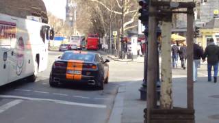 Nice New Chevrolet Camaro and F430 Spider passing By at the Berlin Kudamm [upl. by Sparky]