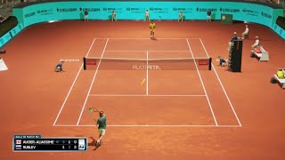 Rublev V AugerAliassime Madrid 2024  Ao Tennis 2 grand slam difficulty [upl. by Enyamrahs]