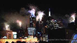 NYE 2012 2013 Langham Hotel Fireworks Melbourne [upl. by Ark]