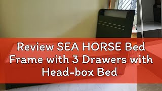 Review SEA HORSE Bed Frame with 3 Drawers with Headbox Bed Frame YHTBEDNHB [upl. by Lise123]