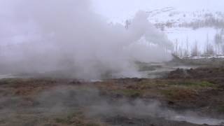 The steaming landscape at Geysir Iceland [upl. by Suicul88]