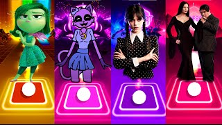 INSIDE OUT 2 VS CATNAP VS WEDNESDAY VS MORTICIA AND GOMEZ ADDAMS VS TILES HOP EDM RUSH [upl. by Sheridan]