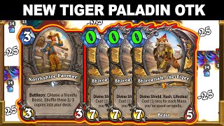 Shirvallah the Tiger Holy Wrath OTK Paladin 2022 Edition Throne of the Tides MiniSet  Hearthstone [upl. by Ardnaeel]