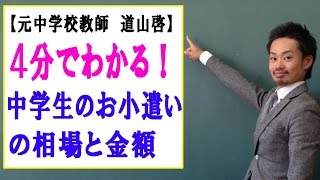 中学生のお小遣いの金額は？相場や制度などについて （道山ケイ） [upl. by Marela]