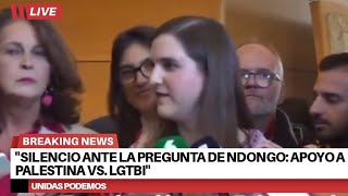 quotSilencio ante la pregunta de Ndongo Apoyo a Palestina vs LGTBIquot [upl. by Omolhs]