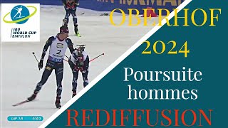 BIATHLON 20232024 POURSUITE HOMMES OBERHOF 2024 [upl. by Margery]