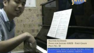 William Dang Sydney Piano Teacher  AMEB Piano for Leisure First Grade  Ragtime Ecossaise [upl. by Sirrep]