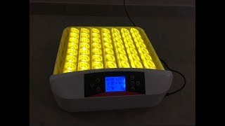 Automatic breeding machine 56 egg incubator with egg light tester [upl. by Kerri803]