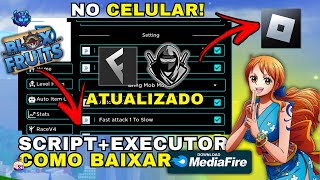 Como Baixar e Colocar SCRIPT no Blox Fruits CELULARMOBILE  Instalar Executor RobloxUsar Script [upl. by Aonehc922]