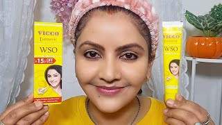 Vicco Turmeric face cream review  RARA  affordable face cream under rs 50 [upl. by Ycnej]