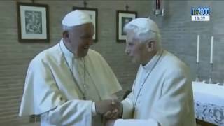 Papa Francesco e i nuovi cardinali fanno visita a Benedetto XVI [upl. by Lewes]