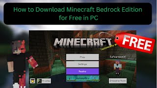 How to download Minecraft Bedrock Edition Full Version for free in PC  New Client  Fearless [upl. by Renrew787]