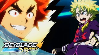 BEYBLADE BURST  Ep33 Mega Flames Dual Sabers  Ep34 The Beasts Bare Their Fangs [upl. by Novart]