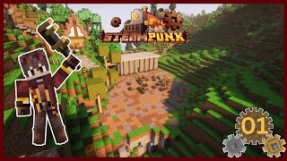 I BUILT a IRON WORKSHOP in STEAMPUNK Minecraft  01 [upl. by Trilley228]