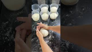 Shaping pizza dough for freezing [upl. by Allx]