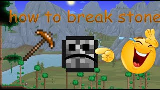 how to break stone terraria [upl. by Cynthy]